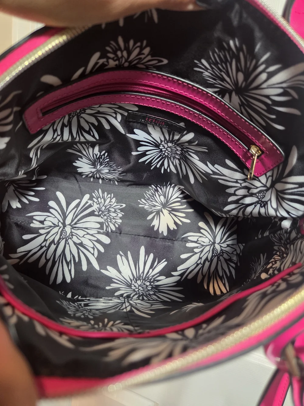 Trina Turk Hot Pink Faux Leather Dome Satchel/Crossbody
